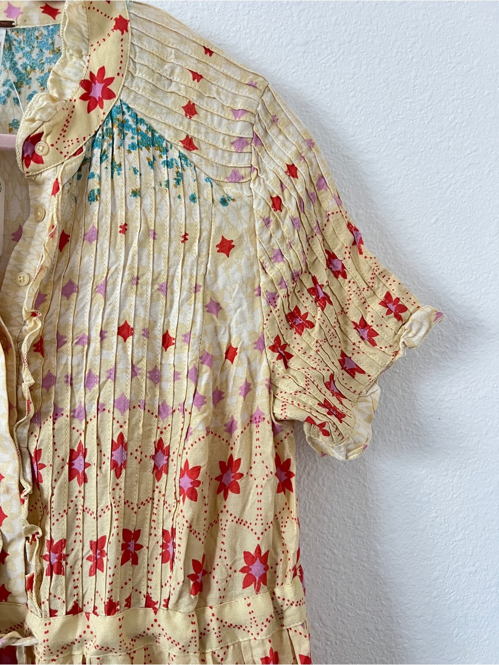 🌼 Free People Boho Prairie Midi Dress | Floral Cottagecore Festival Dress - Picture 5 of 7